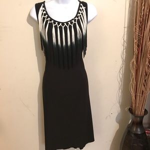 Black and white dress with Fringes. (NWT)